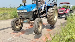 Sytam pe systam song Break and Brick Test New Holland 5500  John Deere  Mahindra Arjun Novo 4wd [upl. by Oirromed]