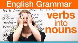 How to change a verb into a noun [upl. by Odraode]