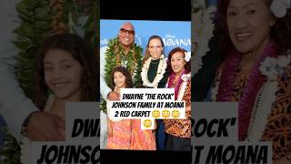 Dwayne The Rock Johnson whole family at Moana 2 Red carpet therock shorts dwaynejohnson [upl. by Gerstner483]