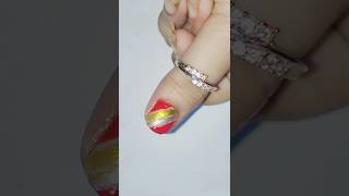 simple striping tape nail design 💅❤️naildesign hightlite tranding subscribemychannel nails [upl. by Llenoil405]