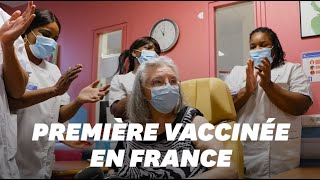 Covid19 une femme de 78 ans a reçu le premier vaccin contre le virus en France [upl. by Sharona683]