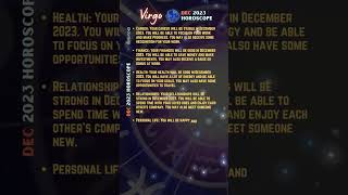 Virgo Horoscope for December 2023 [upl. by D'Arcy807]