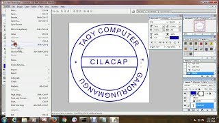 Cara Membuat STEMPEL LINGKARAN dengan Photoshop [upl. by Yenetruoc]