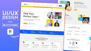 Create a Full Website with Prototyping in Figma  UI UX Design [upl. by Brittaney]