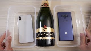 iPhone XS Max vs Note 9  Champagne Test [upl. by Andreana]