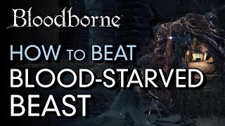 How to Beat BloodStarved Beast  Bloodborne Boss Guide [upl. by Esele]