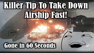 💥 BF1 Destroy Airship Behemoth Weak Spots  High damage 💥 [upl. by Yevi]