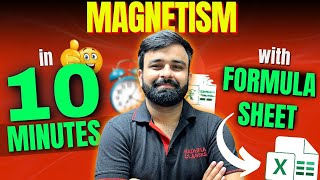 Magnetism One shot in Just 10 minutes I Full Chapter I Chapter 5 Class 12th Physics [upl. by Odnalro]