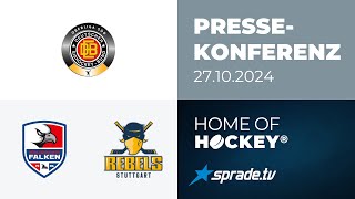 27102024  Pressekonferenz  Heilbronner Falken vs Stuttgart Rebels [upl. by Mutua]