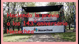 Hoy hacemos Recorrimos la plaza para ver los preparativos por el 143 Aniversario Necochea [upl. by Aihsemot]