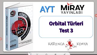 Miray Yayınları AYT Kimya Soru Bankası Orbital Türleri Test 3 [upl. by Nos]