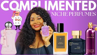 TOP 10 MOST COMPLIMENTED NICHE PERFUMES IN MY ENTIRE PERFUME COLLECTION  PERFUME RECOMMENDATIONS [upl. by Binnie]