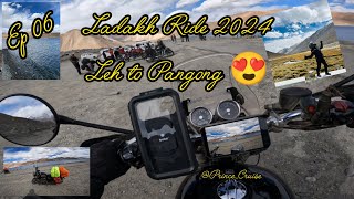 Leh to Pangong ❤️  Ladakh Ride 2024  PrinceCruise [upl. by Bowlds]