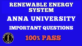 Renewable energy system important question [upl. by Nicolais]