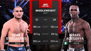 STRICKLAND vs ADESANYA FULL FIGHT UFC 5 [upl. by Moore]