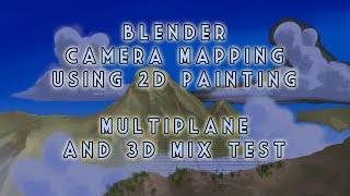 Blender Camera Mapping Test Krita Painting [upl. by Aynatal]