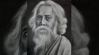 Rabindranath Tagore drawing  Pencil sketch ❤ Short video [upl. by Herminia]