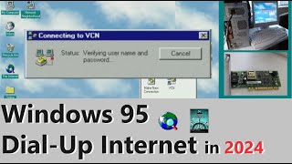 Windows 95 DialUp Internet in 2024 windows95 retropc internet [upl. by Ahsekal]