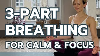 3Part Diaphragmatic Breathing 😮‍💨 7minute Guided Breathing Practice [upl. by Skipp]