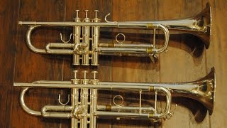 Comparison French Besson amp Yamaha 6335 HGII Bb Trumpets [upl. by Haidadej]