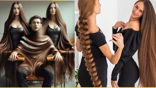 The Most Beautiful Women with Super Long Hair A Hair Lovers Dream  Real Rapunzels [upl. by Grunenwald535]