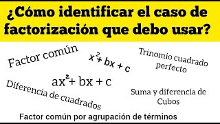 ¿Cómo identificar los casos de factorización [upl. by Einegue]