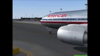 FS2004 American Airlines Takeoff to Heathrow [upl. by Stiegler]