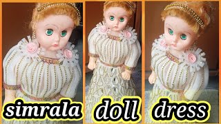 simrala doll dresshow make beautiful doll dress foamcrafts foam craft video dollclothes [upl. by Eidnalem535]