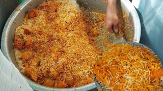 Famous Peshawari Biryani  Pak Ghazi Biryani Stadium Chowk Peshawar Saddar  Spicy Chicken Biryani [upl. by Ahsimac]