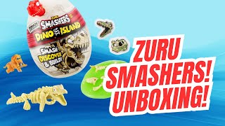 ZURU SMASHERS DINO ISLAND  Unboxing the dinosaur egg [upl. by Onahpets752]