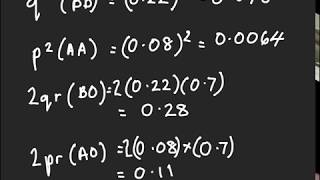 Answer to Hardy Weinberg Question Involving Multiple Alleles [upl. by Attenehs]