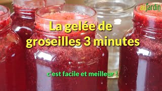 La GELÉE de GROSEILLES 3 MINUTES une RECETTE FACILE et RAPIDE [upl. by Dier]