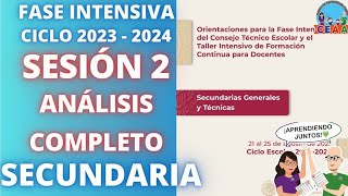 CEAA RESUMEN SESIÓN 2 SECUNDARIAS Consejo Técnico Escolar Fase Intensiva CTE Agosto 2023 [upl. by Im]