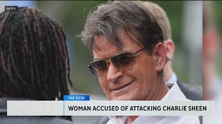 Woman accused of attacking Charlie Sheen inside his Malibu home [upl. by Eatnoj]