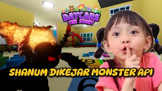 SELAMA SATU JAM LEBIH SHANUM DIKEJAR MONSTER API 😨😫 DAYCARESTORY ROBLOX INDO [upl. by Malamut]