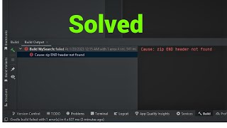 SOLVED  Cause zip END header not found Android Studio [upl. by Somerville370]