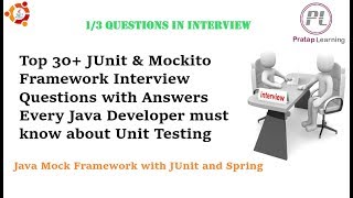 Top 30 Junit and Mockito Framework Interview Questions and Answers  Unit Testing in Java [upl. by Artemahs]