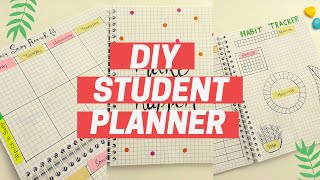 How to Make a student Planner using Notebook  Planner for students [upl. by Oeht]