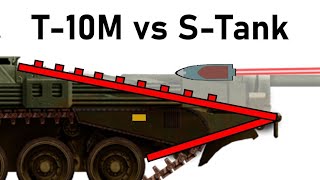 T10M vs Strv 103  122mm 3BM11 APDS Armour Piercing Simulation [upl. by Seaden]