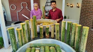 BAMBOO BIRANI MAKING  Veg Village Food [upl. by Ayatnahs600]