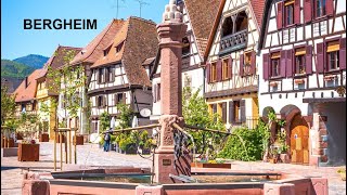 Walking Street  BERGHEIM Alsaceone of the most beautiful villages in France near Strasbourg Colmar [upl. by Ezitram]