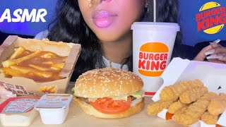 ASMR BURGER KING MUKBANG  WHOPPER CHICKEN FRIES amp POUTINE  Eating Sounds No Talking [upl. by Markiv]