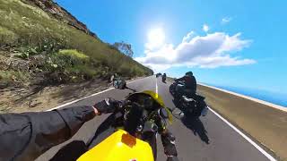 Honda CBR 929 RR Fireblade VS HarleyDavidson Tenerife [upl. by Ahserak]