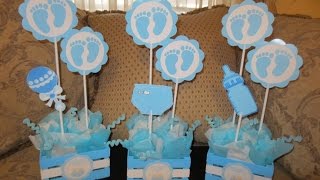 Como Hacer un Centro de Mesa para Baby Shower HogarTv por Juan Gonzalo Angel [upl. by Nesnaj]