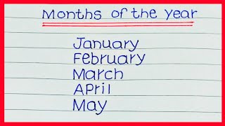 January to December months name January to December ki spelling  12 months name [upl. by Marla]