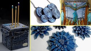 ❤36 Creative DIY Ways HOW TO REUSE OLD JEANS  Recycled Denim Craft Ideas❤ [upl. by Ennairrek]