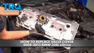 How to Replace Valve Cover 20082013 BMW 328i xDrive [upl. by Rudich]