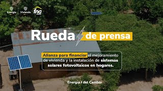 Rueda de Prensa  Alianza para financiar mejoramiento en viviendas e instalaciones solares⚡ [upl. by Leksehcey376]