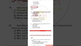 CUET Mcom Entrance Past Year Subject wise MCQs Macro Economics Class2 COQP08 shorts ytshorts [upl. by Verna]