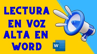 Cómo ACTIVAR el LECTOR de VOZ ALTA en WORD 🔊📢 DomingoenlaRed [upl. by Adamsen726]